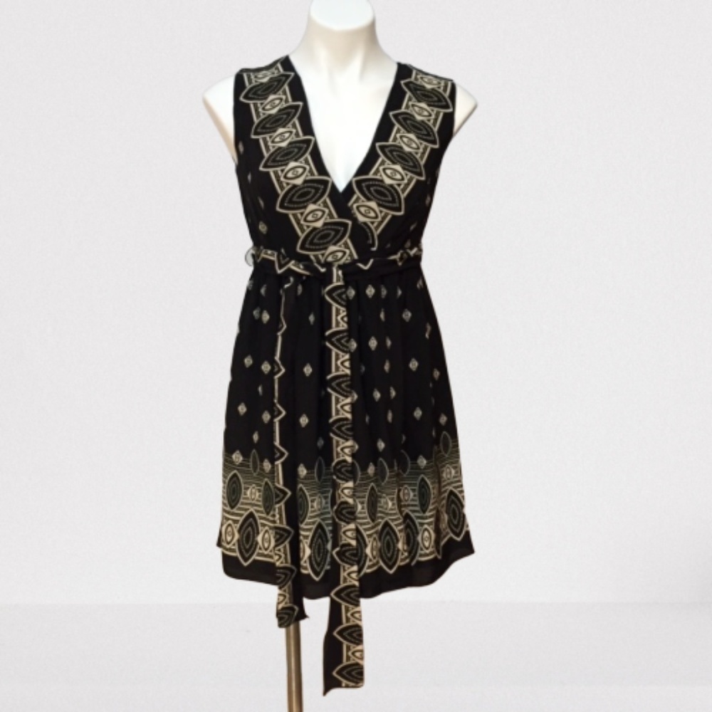 Anna Sui for Target 100% silk black wrap dress